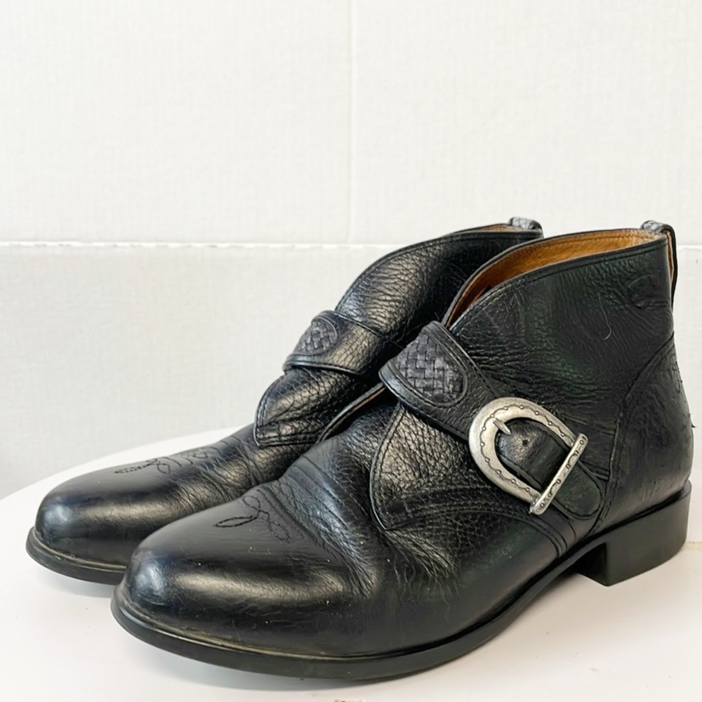 Ariat Black Ankle Boots with Silver Buckle
